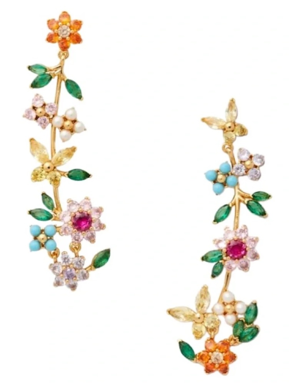 KATE SPADE NEW YORK ♠️ NEW BLOOM LINEAR STATEMENT EARRINGS